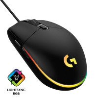 Игровая мышь проводная Logitech G102 LightSync Black, черный