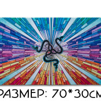 Коврик для мышки игровой большой 70*30см (695*295*3мм) - Razer разноцетная плитка