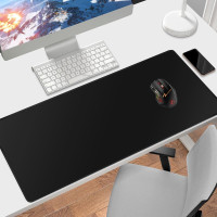 Коврик для мыши IMICE большой коврик для мыши игровой ковер 700x300 с сшитыми краями и не скользкой резиновой основойдля клавиатуры компьютерный, XL, черный