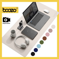 Коврик для мышки большой BOOZO Desk mate s, кожаный коврик для мышки, коврик для мышки компьютерный, серый