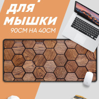 Коврик для мыши RAZOM коврик, XXL, черный, желтый