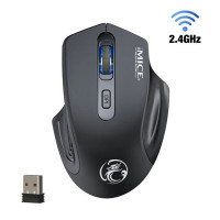 Компьютерная мышь IMice G1800, беспроводная бесшумная оптическая игровая мышь 2.4G для ПК, ноутбука, Macbook (черный)