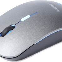 Мышь проводная беззвучная с подсветкой Smartbuy 288-G (SBM-288-G), серый металлик