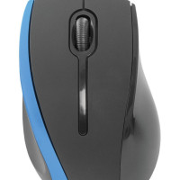 Мышь компьютерная проводная Defender MM-340, оптическая,3 кнопки, 1000 dpi,черный+синий