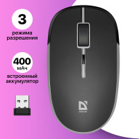Мышь беспроводная Defender Hit,покрытие Soft Touch,с аккумулятором 400 мАч