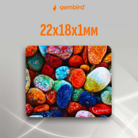 Коврик для мыши Gembird MP-STONES, фиолетовый, желтый