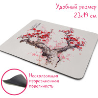 Коврик для мыши 1st color Сакура Вишня Японский рисунок, M, разноцветный