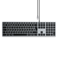 Клавиатура Satechi Slim W3 USB-C Wired Keyboard-RU. Раскладка - Русская. Цвет- Серый космос