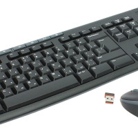 Комплект мышь + клавиатура беспроводная Logitech MK270, черный