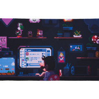 Коврик для мыши GAMINGPADS Mario, черный, синий