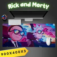 Игровой коврик для мыши OEM Большой коврик Рик и Морти , XXL, розовый