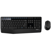 Комплект мышь + клавиатура беспроводная Logitech Combo MK345, Английская клавиатура, черный