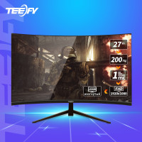 27" Монитор Teefy 200 гц игровой изогнутый 1500R Full HD без рамки, черный