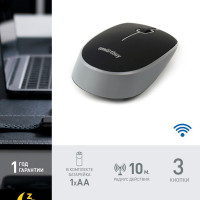Мышь беспроводная Smartbuy ONE 368AG (SBM-368AG-KG), черно-серый