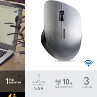 Мышь беспроводная Smartbuy 309AG (SBM-309AG-SK), серебро, металлик
