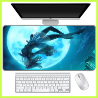 Игровой коврик для мыши, коврик для мыши WANTU, компьютерный, большой, антискользящий Аниме Луна 400x800 мм