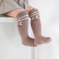 21婴儿长筒袜子新生儿宝宝精梳棉秋冬过膝高筒卡通松口不勒腿袜子