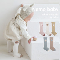 新生儿宝宝袜子秋冬新品婴儿袜子无骨松口宽口不勒脚宝宝长高筒袜