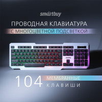 Клавиатура проводная с подсветкой Smartbuy ONE 333 USB (SBK-333U-WK), бело-черный