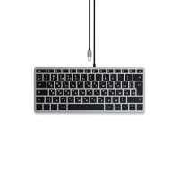 Клавиатура Satechi Slim W1 USB-C Wired Keyboard-RU ST-UCSW1M-RU. Раскладка - Русская. Цвет- Серый космос