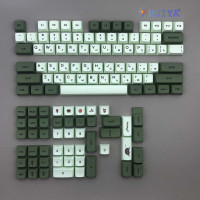 Игровая клавиатура Колпачок для ключей Shimmer/Bee milk/Matcha PBT сублимационный колпачок для ключей с механической клавиатурой XDA высотой 125 клавиш, светло-зеленый, темно-зеленый