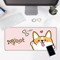 Игровой коврик для мыши VMHome Корги милк, XXL, белый, черный