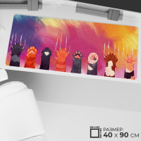 Коврик для мыши Простые решения Большой коврик для мышки ПК, XXL, разноцветный