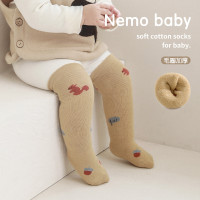 2022秋冬季新品新生儿宝宝高筒袜加厚保暖婴儿袜子可爱卡通长筒袜