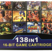 Картридж MyPads 138in1 игр для игровой приставки Sega Mega Drive 2 16bit