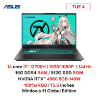 Игровой ноутбук Asus TUF4, Intel Φ RTX4060, 15,6-дюймовый