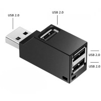 Концентратор USB 3,0, высокоскоростной разветвитель, мини-концентратор с 3 портами для ПК, ноутбука, кардридер с USB-диском, адаптер для iPhone, Xiaomi, ретранслятор