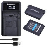 Аккумулятор Batmax на 2400 мА · ч + зарядное устройство USB со светодиодной подсветкой для геймпада Sony PSP2000 PSP3000 для контроллера PlayStation Portable