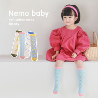 2022春季新款潮袜精梳棉女童袜子无骨碎花长筒袜韩国ins儿童袜子