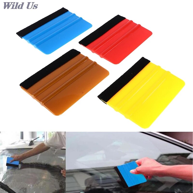 2pcs Vinyl Wrap Car Film Install Squeegee Carbon Fiber Wrapping Tool Scraper