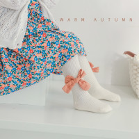 21新款女童打底裤精梳棉春秋网红韩版公主大蝴蝶结外穿儿童连裤袜