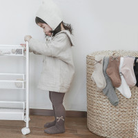 20年春秋新款儿童连裤袜双针纯色蝴蝶结女童裤袜宝宝打底裤袜袜子