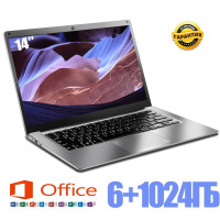 14" Ноутбук Fetlar BJB14, Intel Celeron N3350 (1.1 ГГц), RAM 6 ГБ, SSD 1024 ГБ, Intel HD Graphics 500, Windows Pro, темно-серый, Российская клавиатура