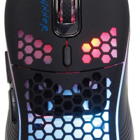 Игровая компьютерная мышь Оклик 713G NETRUNNER с подсветкой, оптическая, 3200 dpi, проводная, 6 кнопок, черная