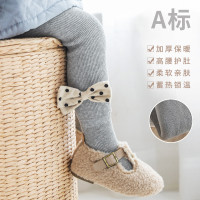 21新款秋冬加厚加绒儿童连裤袜精梳棉女童蝴蝶结连脚裤宝宝打底裤