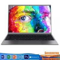 14" Ноутбук Fetlar NB75, RAM 6 ГБ, SSD, Intel HD Graphics 500, Windows Pro, Серый, Российская клавиатура