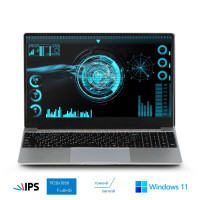 15.6" Ноутбук Azerty RB-1551, Intel Celeron N5095 (2.0 ГГц), RAM 16 ГБ, SSD 1024 ГБ, Intel UHD Graphics, Windows Pro, Российская клавиатура