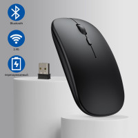 мышь беспроводная бесшумная компьютерная мышь, аккумуляторная bluetooth мыши для ноутбука ПК