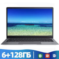 14" Ноутбук HZ200-14128, RAM 6 ГБ, SSD 128 ГБ, Intel HD Graphics 500, Windows Pro, темно-серый, Российская клавиатура