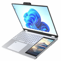 15.6" Ноутбук ZJYuan ноутбук с сенсорным экраном, Intel Celeron N5105 (2.0 ГГц), RAM 16 ГБ, SSD 512 ГБ, Intel UHD Graphics, Windows Pro, (N5105), Серебро, Российская клавиатура