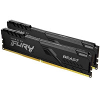 Оперативная память Kingston Fury Beast Black DDR4 3600 МГц 28800 Мб/с CL17 CL18 2x16 ГБ (KF436C18BBK2/32)