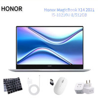 14" Ноутбук Honor MagicBook X14 2021, Intel Core i5-10210U (1.6 ГГц), RAM 8 ГБ, SSD 512 ГБ, Intel UHD Graphics, Windows Home, Космическое серебро, Английская клавиатура