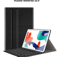 GoodChoice/ Чехол для планшета Huawei Matepad 10.4" со съемной беспроводной Bluetooth клавиатурой с гравировкой русских букв на клавиатуре