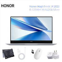 14" Ноутбук Honor Magicbook 14 2022, Intel Core i5-12500H (2.5 ГГц), RAM 16 ГБ, SSD, Intel Iris Xe Graphics, Windows Home, Ледниковое серебро, Английская клавиатура