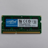 Оперативная память Crucial 1.5в 1.35в DDR3L 4 ГБ 1066 MHz SO-DIMM PC3L-8500 1x4 ГБ (CT102464BF850n)