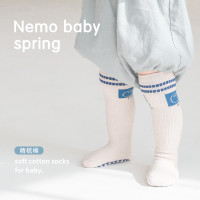 2022春季新款婴儿袜子精梳棉长筒过膝无骨防滑点胶护腿宝宝地板袜